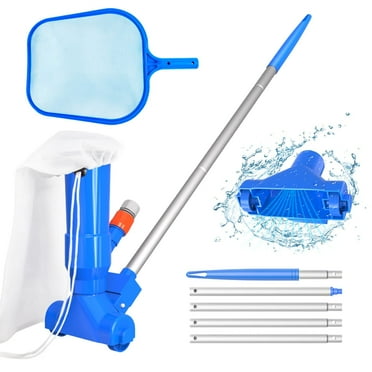 Swimming Pool Vacuum Cleaner, Pool Cleaning Tools Skimmer Net, Cleaning Kit for Tub Pond Fountain