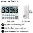 thumbnail image 2 of 4X Digital Kitchen Timer, Large Display Cooking Timer Cycle Count Up/Down Timer with Digits Directly Input, Loud Alarm, 2 of 7