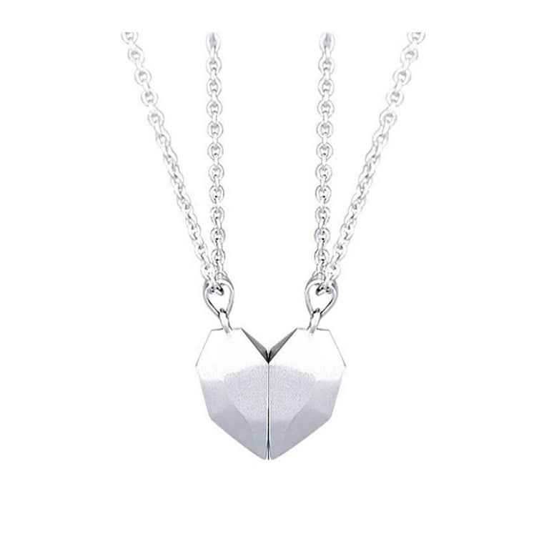 2pcs Magnetic Heart Necklace, Couple Necklace, Magnetic Couple