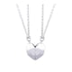 thumbnail image 1 of Juego de collares para parejas para ella, collares románticos con colgante de corazón, idea perfecta para regalar en San Valentín o cumpleaños, dos corazones entrelazados, 1 of 8