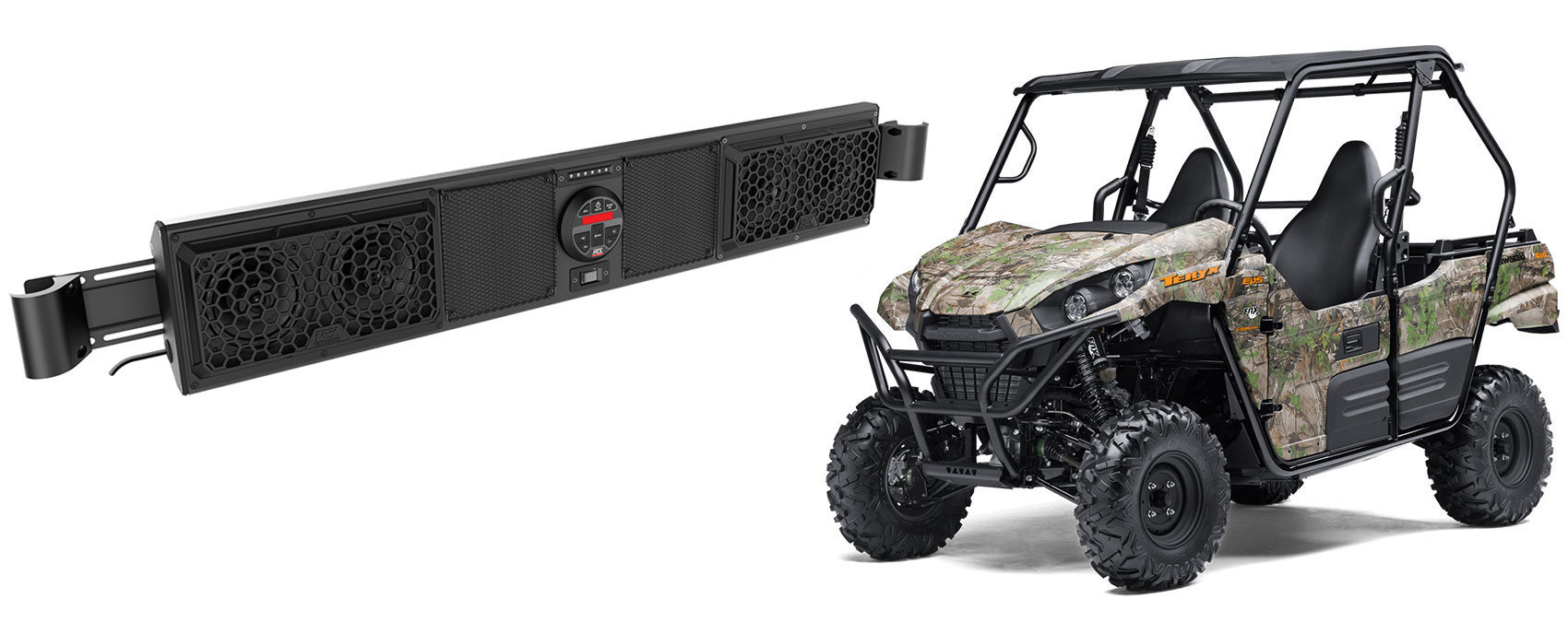 4Speaker Marine Rollbar Rollcage Soundbar System+Bluetooth for