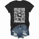thumbnail image 1 of Camiseta activista ChicCotton, camiseta "Lucha por quienes no tienen privilegios", camiseta de derechos civiles, ropa de derechos humanos para mujer, 1 of 6