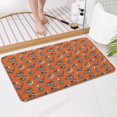 thumbnail image 4 of Orange Dinosaurs Skeletons Pattern Bathroom Rugs Mat,Non Slip Microfiber Bathroom Rug,Rubber Backing,Soft Bathroom Mats for Bathroom Floor,Tub and Shower,17x30in(43x75cm), 4 of 5