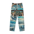 thumbnail image 6 of Uemuo Comic Airplane Cockpit Illustration Pattern Men's Wide Leg Palazzo Lounge Pants with Pockets Light Weight Loose Comfy Casual Pajama Pants-Medium, 6 of 9