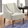 thumbnail image 2 of HomePop Fauteuil d'Appoint à Accoudoirs Incurvés, Velours Gris, 2 of 13