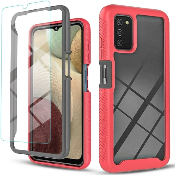 Circlemalls Case forSamsung Galaxy A53 5G, Screen Protector, 12 Feet Drop Test Shockproof Transparent Cover-Pink