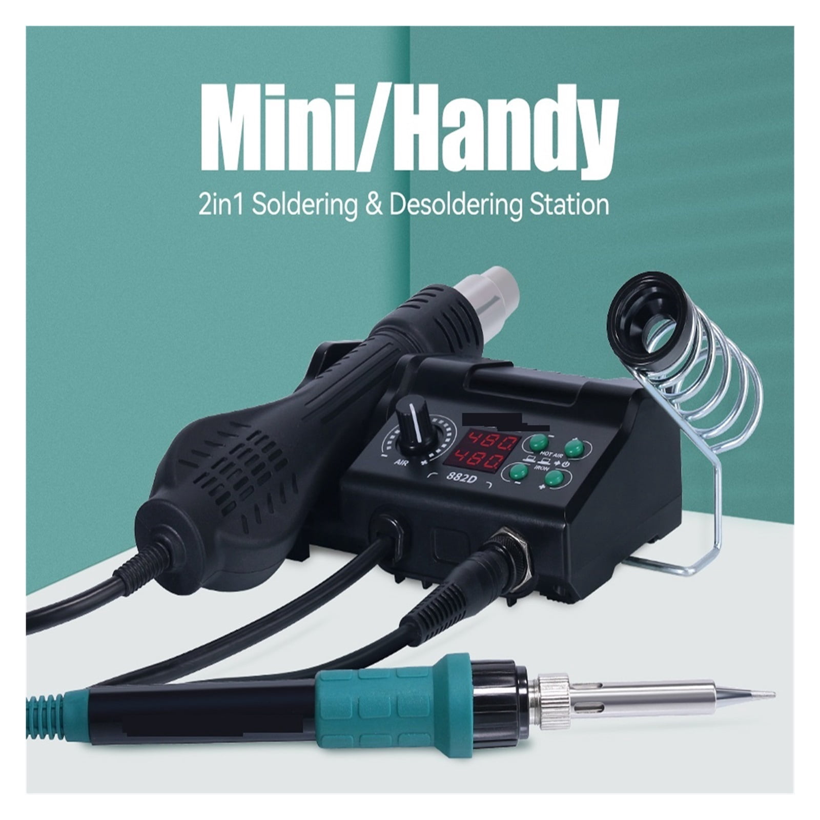 Soldering Station 2 In 1,Multifunctional Solder Iron Hot Air Gun Welding Machine,Rework Phone Repair Tool ,Accurate Temperature Control