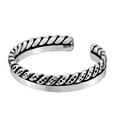 thumbnail image 2 of Rocker Twisted Stackable Open-Ended  .925 Sterling Silver Adjustable Ring, 2 of 5