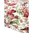 thumbnail image 5 of Camisa de manga larga Allegra K con cuello simulado volantes botones florales mujer blanco rojo S, 5 of 5