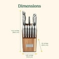 thumbnail image 3 of Cuisinart 15pc German Stainless Steel Hollow Handle Cutlery Block Set w/Acacia Block, 3 of 3