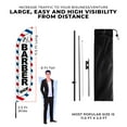 thumbnail image 2 of Barber Feather Flag(11.5feetX2.5feet) by DreamController | Outdoor Business Advertising Tall Flag | Weather-Resistant Knitted Swooper Flag | Made in USA | HD Print (Only Flag), 2 of 5