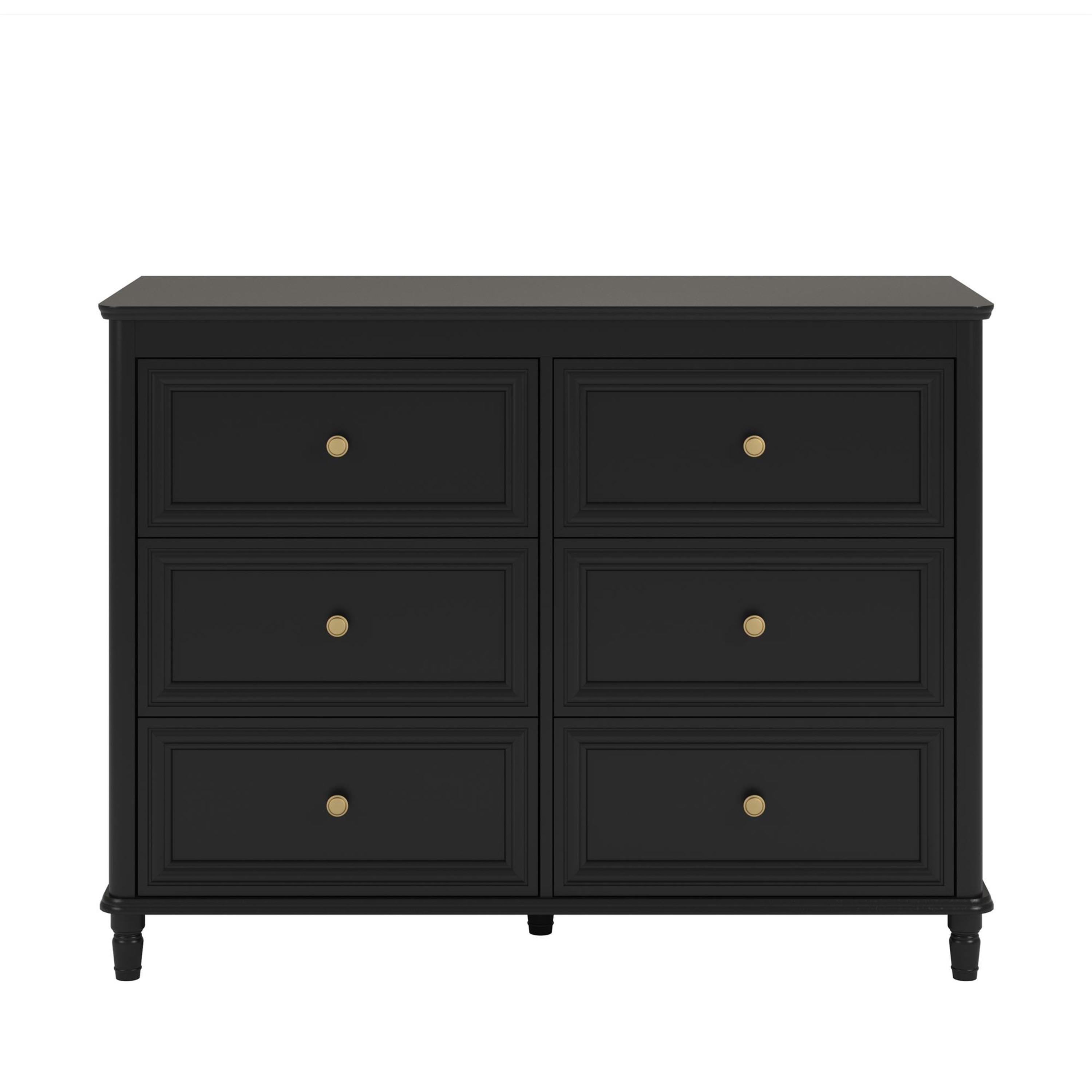 Little Seeds Piper Kids' 6-Drawer Dresser, Black