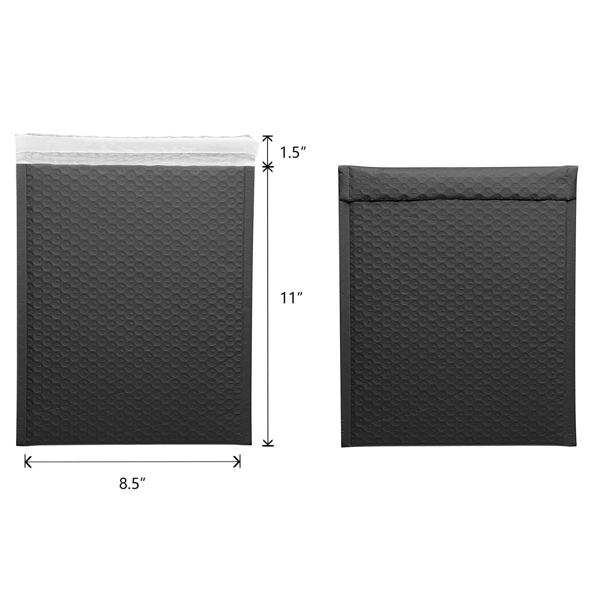 Alternium Bubble Mailer 8.5"x11" Black 25 Pack