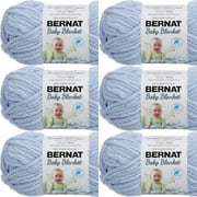 Angle View: Spinrite Bernat Baby Blanket Yarn-Baby Blue, 1 Pack of 6 Piece