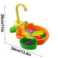 thumbnail image 3 of Kitchen Sink Toy, Running Water, Educational, ABS Material, Safe, Circulating Pump, Rotatable Faucet, Tableware Vegetables, Storage Baskets, Role Play, 3+ Ages, Kids Gift, 3 of 3