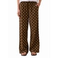 thumbnail image 2 of Polka Dot Pants Women Y2K Print High Waisted Drawstring Wide Leg Pants Vintage Boyfriend Pants Dark Brown M, 2 of 9