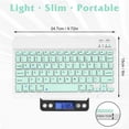 thumbnail image 5 of Rechargeable Bluetooth Keyboard and Mouse Combo Ultra Slim for iPad Pro 12.9 (2018) and All Bluetooth Enabled Android/PC-Teal Keyboard with Teal RGB LED mouse, 5 of 5