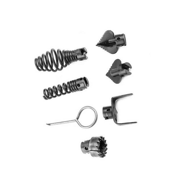 Eigraketly Cabezal cortador de dragado de tuberías, 7 Uds., resorte resistente, automático, exquisito con agujeros pequeños, herramienta de drenaje Herramientas y ferretería Eigraketly TO001647-00