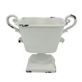 thumbnail image 1 of Maceta de hierro para flores, adorno para suelo de escritorio, decoración de mesa con asas para el hogar Blanco, 1 of 9