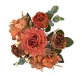 thumbnail image 3 of Flores artificiales para jarrón Arreglo floral Nupcial Sosteniendo Flores Tirando Ramo Ramo de boda para año Nuevo Graduación Decoración Regalo Naranja Colco Ramo de novia, 3 of 8