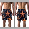 thumbnail image 3 of luoweisi Men's Beach Shorts Quick Dry Swim Trunks with Mesh Lining Starfish 2XL, 3 of 5
