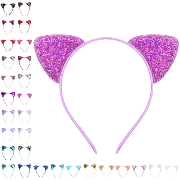 Bmisegm Headbands for Women Carnival Childrens Candy Color Cat Ears Fascinator Thin Headband Hair Accessories One Size