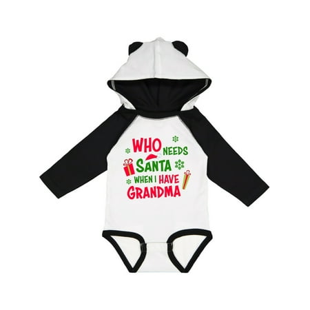 

Inktastic Who Needs Santa when I Have Grandma Gift Baby Boy or Baby Girl Long Sleeve Bodysuit
