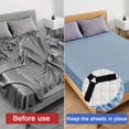 thumbnail image 3 of UHIAGREE Bed Sheet Straps Clips,6 pcs Adjustable 2 Way Fitted Bed Sheet Holders for Corners(Black), 3 of 7