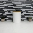 thumbnail image 2 of Wave Medium Ceramic Canister, White, 2 of 6