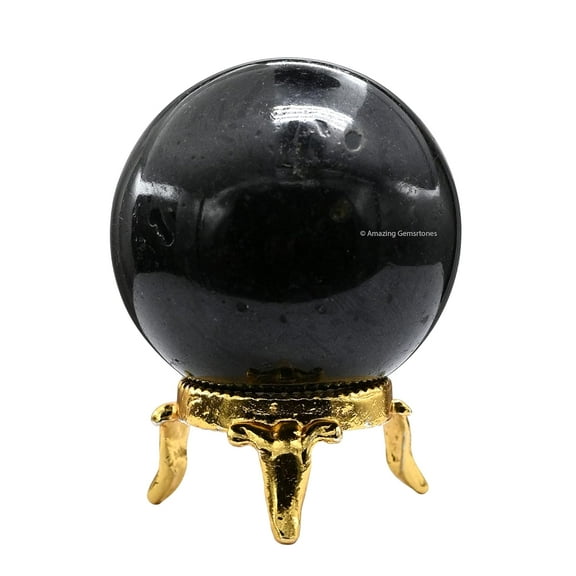 Black Tourmaline Crystal Ball Sphere 2" Inches