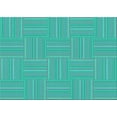 thumbnail image 1 of Ahgly Company Machine Washable Indoor Rectangle Transitional Bright Cyan Blue Area Rugs, 6' x 9', 1 of 7