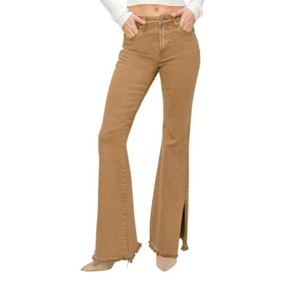 Risen Bailey High Waist Side Slit Flare Jeans