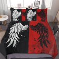 thumbnail image 1 of HAHDAXIA Gothic Bedding Solid Comforter Set for All Seasons,3 Pieces(1 Comforter+2 Pillowcases),Soft Microfiber Bedding Set Twin(86"x70"), 1 of 7