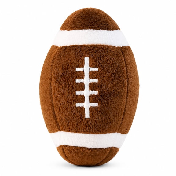 Durable Dog Football Toy, Interactive Soft Toy for Small, Medium & Large Dogs, Outdoor Fetch Ball & Teething Puppy Toy Brown