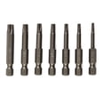 thumbnail image 2 of 7Pc 50Mm 1/4" Hex Shank Five-Point Magnetic Torx Screwdriver Bits for T10-T40, 2 of 8