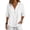 White, variant on LIZUOJUN Women's Mid sleeve T-shirt Casual Button Down Washed Cotton LinenMiddle Length Sleeve Tops Casual Button Round Neck Loose Summer Top T Shirt,Beige L