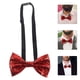 thumbnail image 3 of GOOHOCHY 2 pajaritas ajustables con purpurina para hombre, pajaritas brillantes con lentejuelas preatadas para bodas y fiestas, color rojo, 3 of 7
