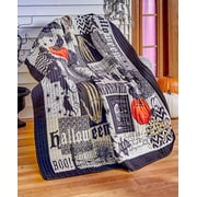 The Lakeside Collection Nevermore Quilted Halloween Throw