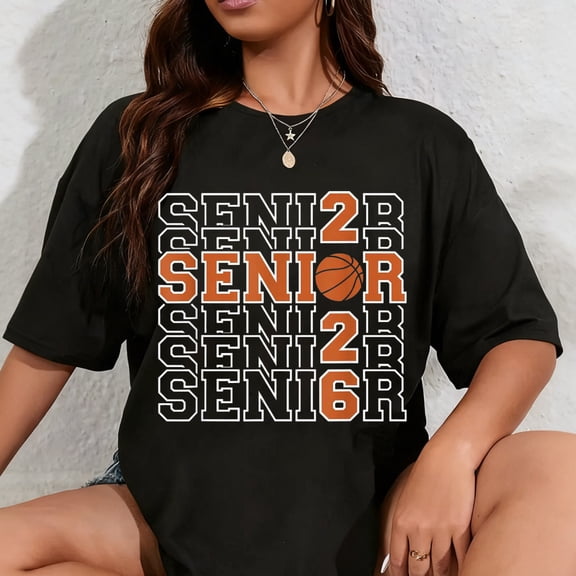100% Cotton Class of 2026 Senior Basketball Night T-Shirt