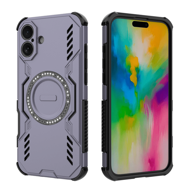 Funda GANGXUN para iPhone 16 Plus , magnética, resistente a golpes, con soporte, unisex, carga inalámbrica