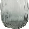 thumbnail image 4 of DecMode 11" Handmade Abstract Textured Rectangular Ombre Gray Glass Vase, 4 of 9