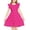 Hot Pink, variant on Arshiner Girls Dress Sweet Casual Flutter Sleeve A-Line Button Down Sundress Casual Midi Dresses