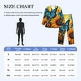 thumbnail image 4 of Salouo Colorful Cloud Butterfly Sunflower Print Button-Front Long Sleeve Pajama Set for Men, Soft 2Pjs Men's Long Sleeve Sleepwear-Large, 4 of 7