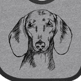 thumbnail image 4 of Inktastic Dachshund Sketch Portrait Boys or Girls Baby Bib, 4 of 4