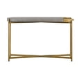 thumbnail image 2 of Dua Grey Concrete Console Table with Antique Brass, 2 of 8