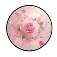 thumbnail image 2 of 36.2 Inch Round Floor Mat Pink Rose Pattern Carpet Decor Rug for Living Room Bedroom, 2 of 6