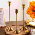 thumbnail image 3 of Vintage Elegant Metal and Aluminum Set of 3 Tabletop Candle Holders, Suitable for Wedding Anniversary, Home and Hotel Decoration, 3 of 8