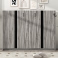 thumbnail image 2 of Euroco Wood Full Size Murphy Bed, Convertible into Cabinet, Gray, 2 of 12