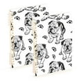 thumbnail image 2 of Spiral Notebooks 60 Sheets 120 Pages A5 Journal Notepad 8.3x5.7 Inch Thick Adjustable College Ruled Paper English Bulldog with Paws, 2 of 8