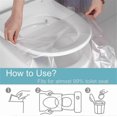 thumbnail image 2 of 50 fundas desechables de plástico para asiento de inodoro, impermeables, desechables., 2 of 5